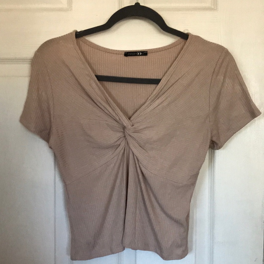 Beige Crop Top